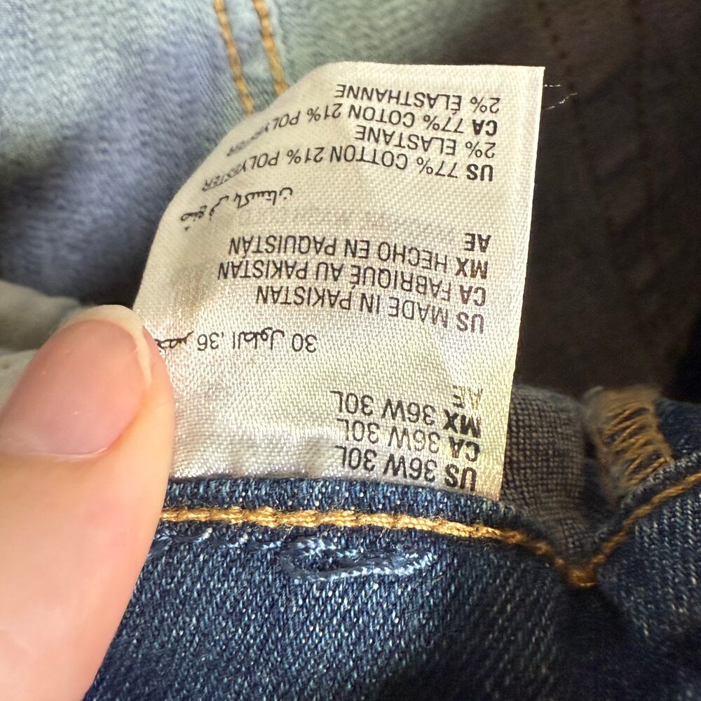 Alfani Men's Jon Medium Wash Straight Fit Stretch Jeans, blue 36/30 $60 - Picture 6 of 7